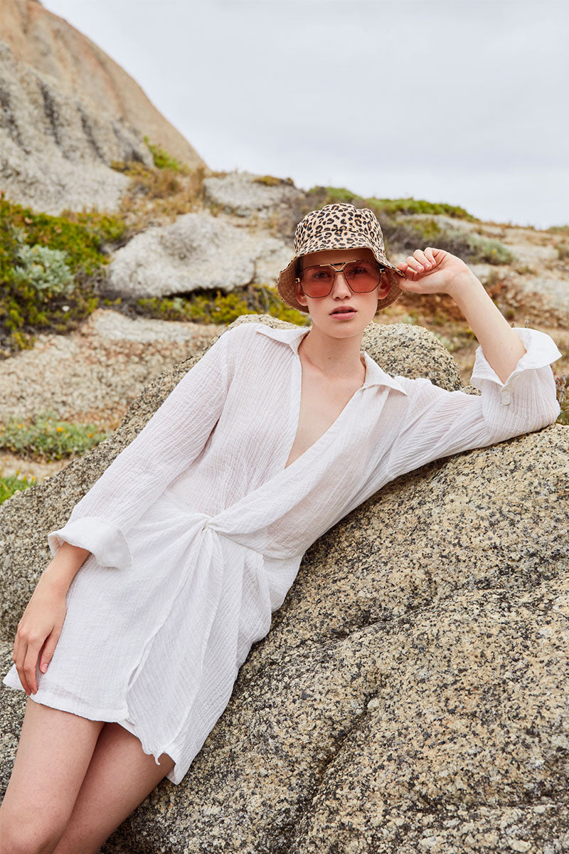 COSTA RICA SHIRT DRESS OFF WHITE - Miss Milne