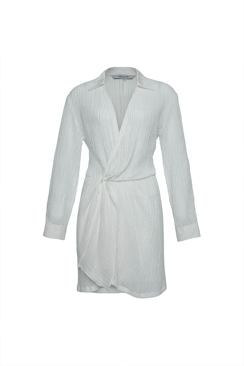 COSTA RICA SHIRT DRESS OFF WHITE - Miss Milne
