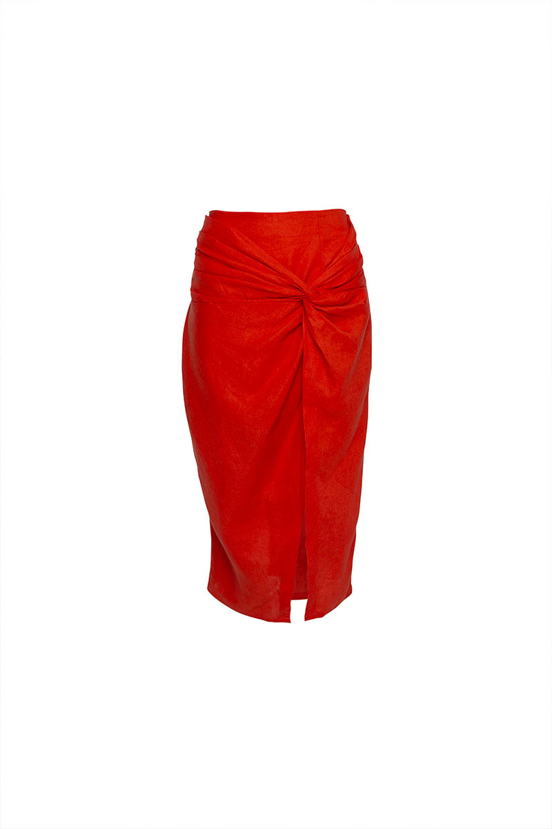 SAVANNAH SKIRT CORAL - Miss Milne