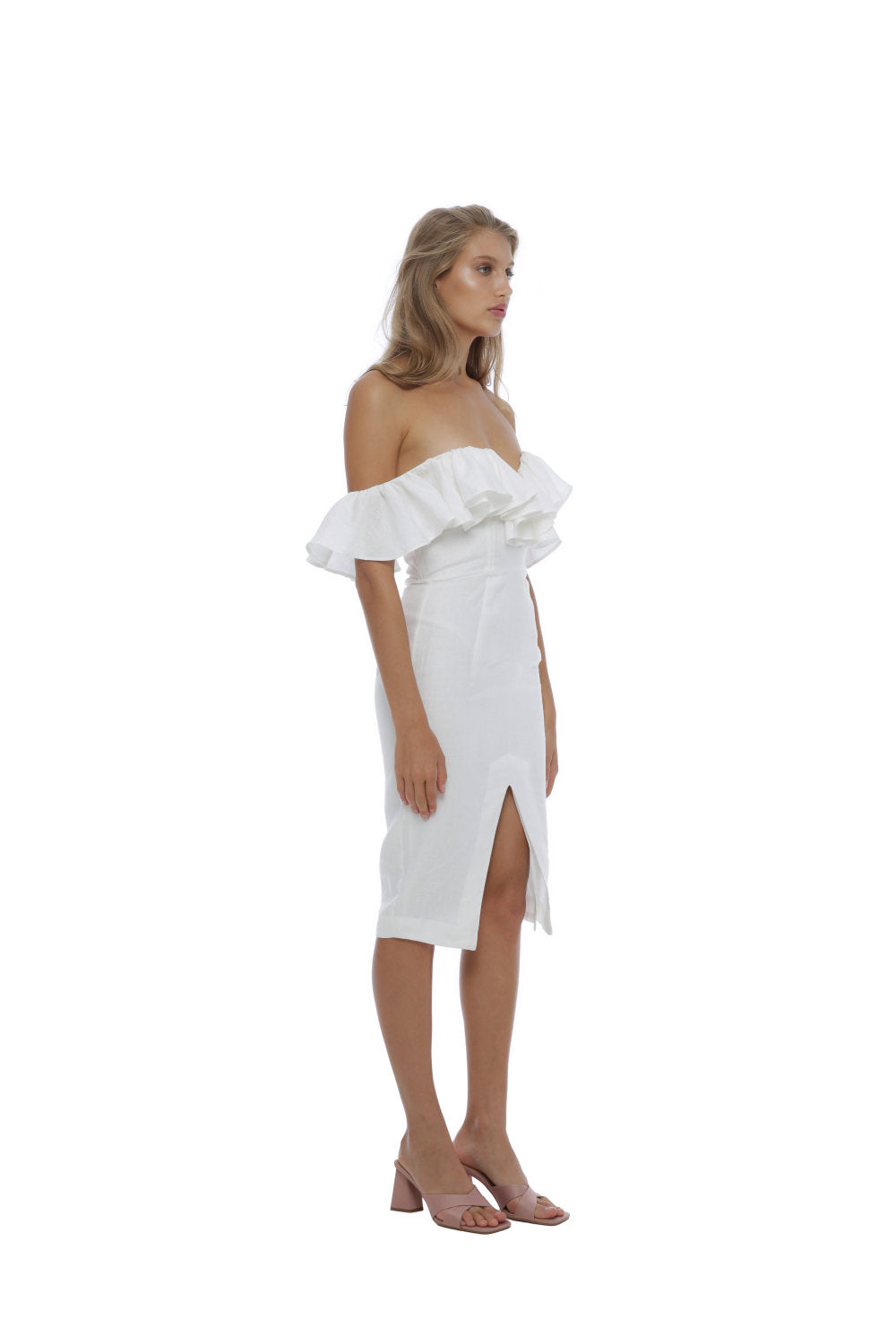 Lou Lou Ruffle Dress White - Miss Milne