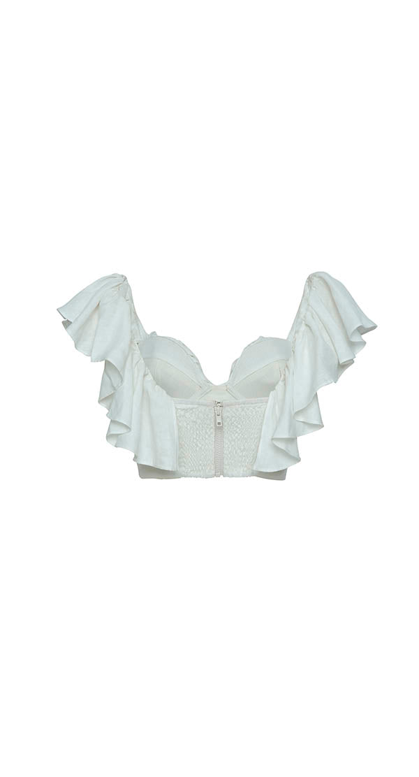 LOU LOU BLOUSE WHITE - Miss Milne