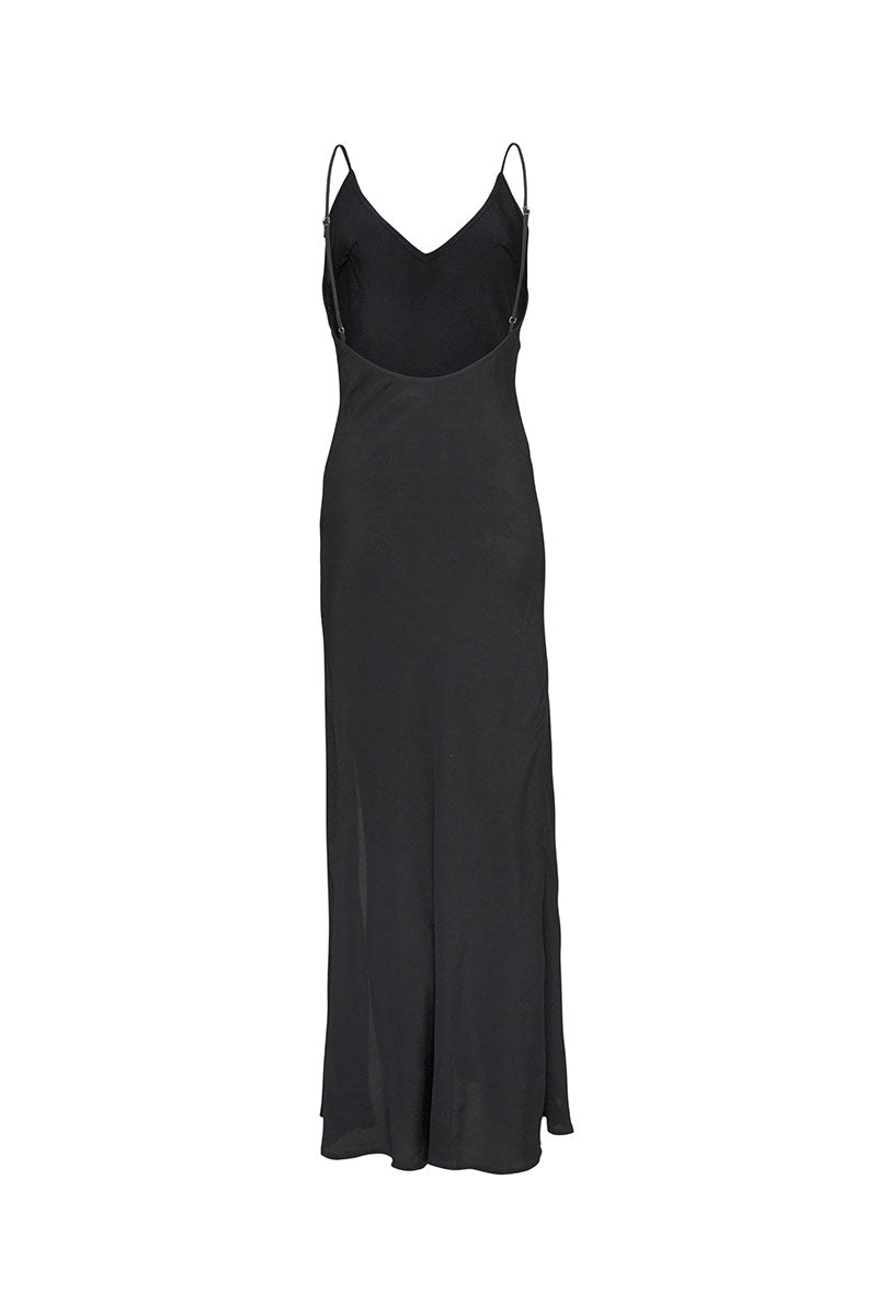 Long black slip outlet for under dress